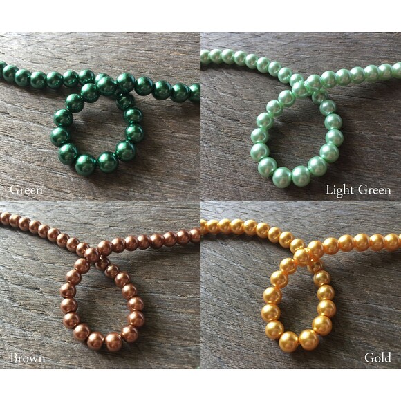 Twisted Pearl Bracelet, Multi Strand Statement Bracelet on Silver or Gold Chain - Picture 10 of 10